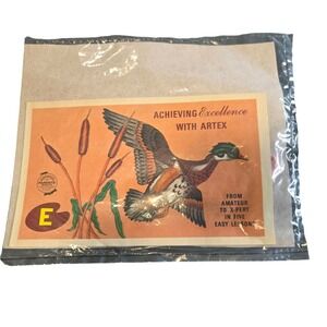 🆕️ Vintage Artex Embroidery Kit Wood Duck Achieving Excellence Nature Craft DIY